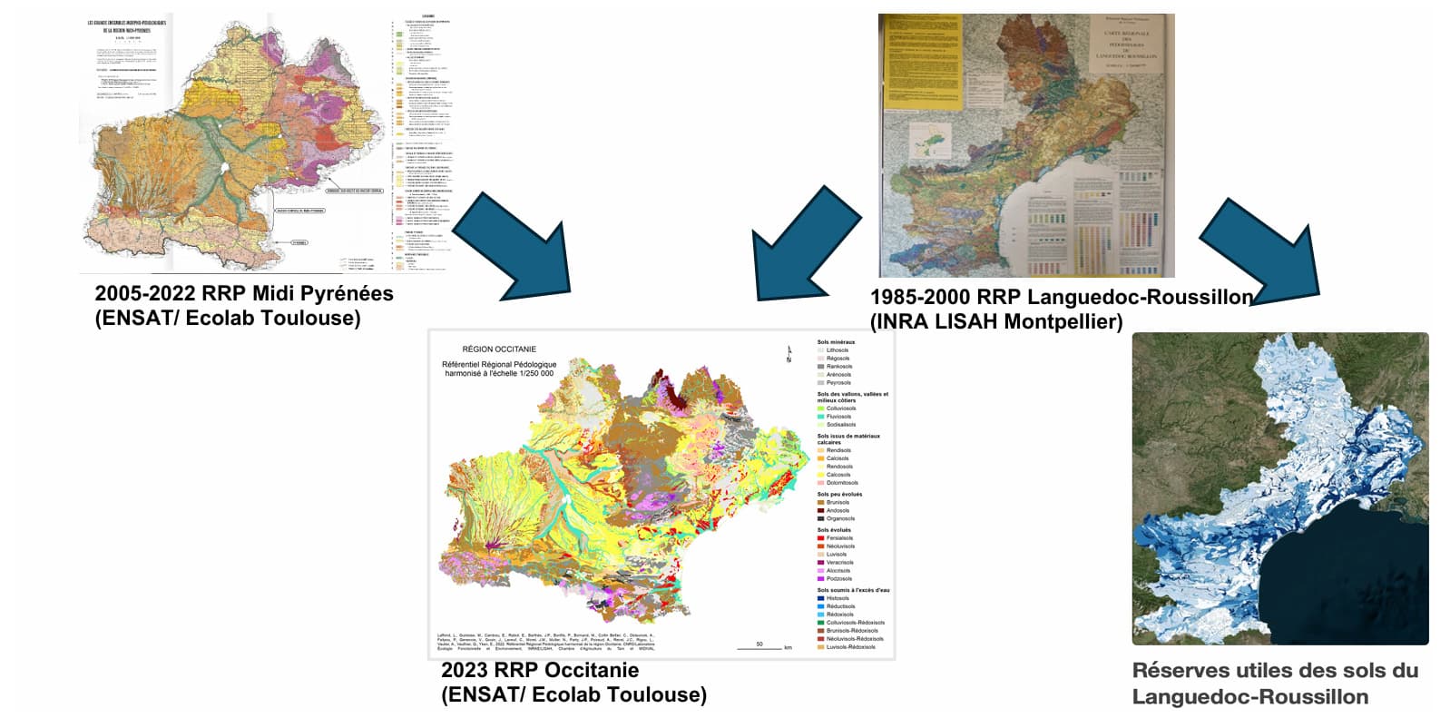Le Référentiel Régional Pédologique (RRP) d'Occitanie, offre une harmonisation précieuse des connaissances, mais à une échelle (1/250 000) insuffisante pour des décisions agricoles locales.
