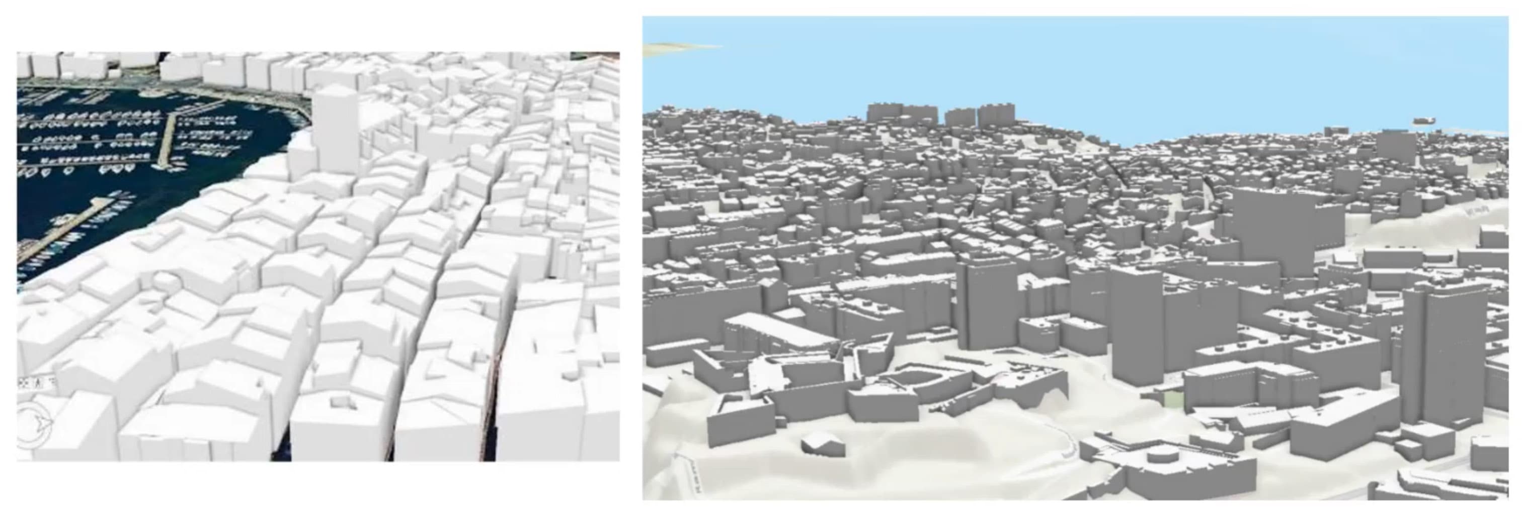 Évolution des modèles 3D des bâtiments